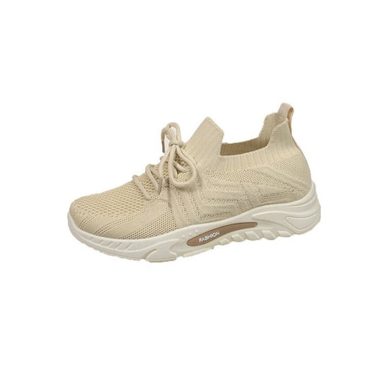 Damen Sportliche Sneakers mit flexibler Strick-Oberfläche und komfortabler Dämpfung R&B