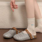 Damen Clogs mit geflochtenem Obermaterial und verstellbarem Riemen R&B