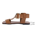 Damen Sandalen mit elegantem Riemendesign und verstellbarem Schnallenverschluss