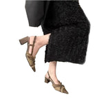 Damen Slingback Pumps mit dekorativen Riemchen und modernem Design R&B
