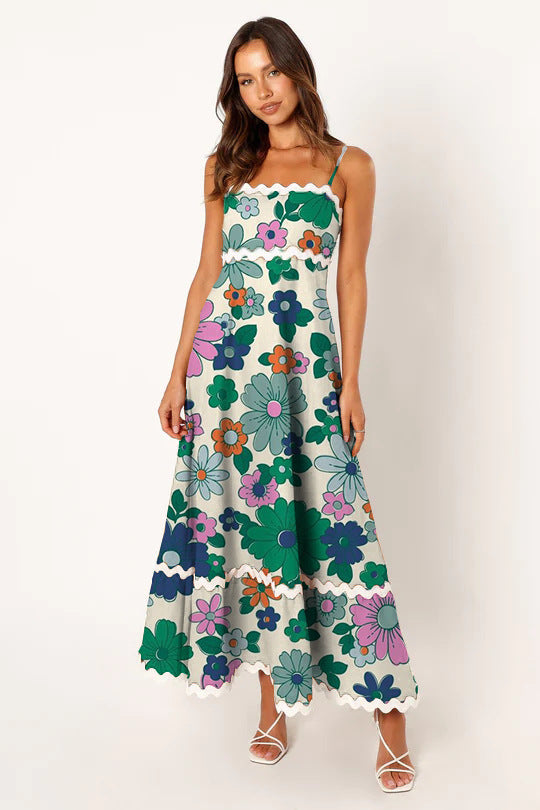 R&B | Einfarbiges Spitzen-Hosenträger-Röhrentop-Kleid