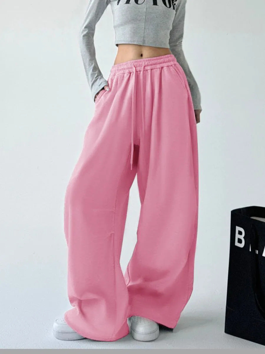 Damen Bequeme weite Jogginghose mit elastischem Bund und praktischen Taschen R&B