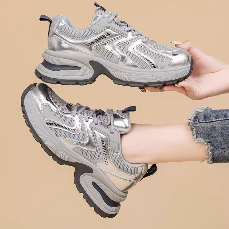Damen Sportliche Sneakers mit reflektierenden Elementen und dämpfender Sohle