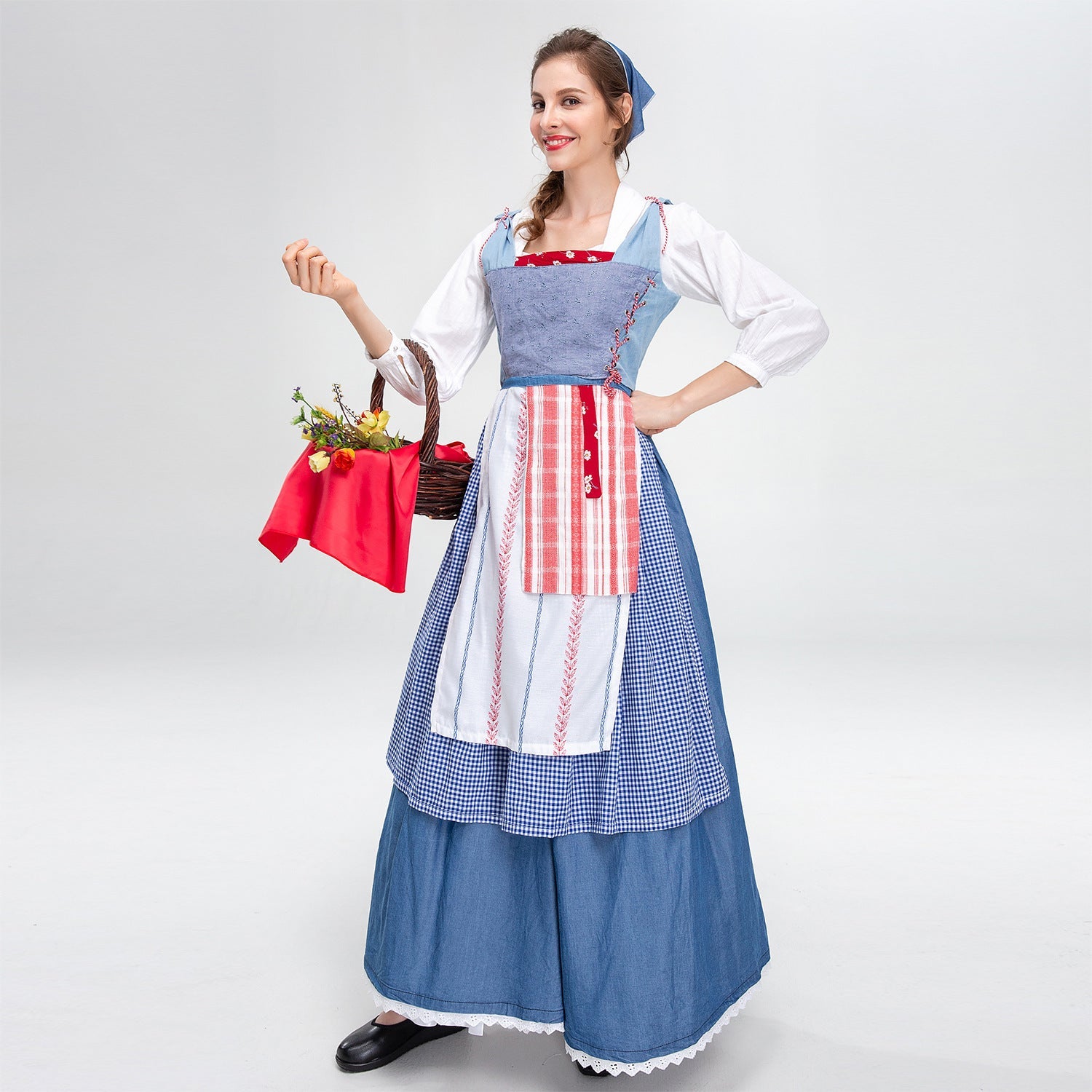 Damen Trachtenkleid mit nostalgischem Design und aufwendigen Details R&B