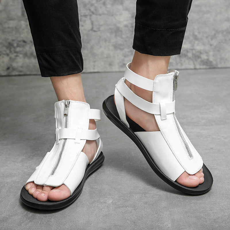 Herren Atmungsaktive Sommer-Sandalen mit elegantem Reißverschluss R&B