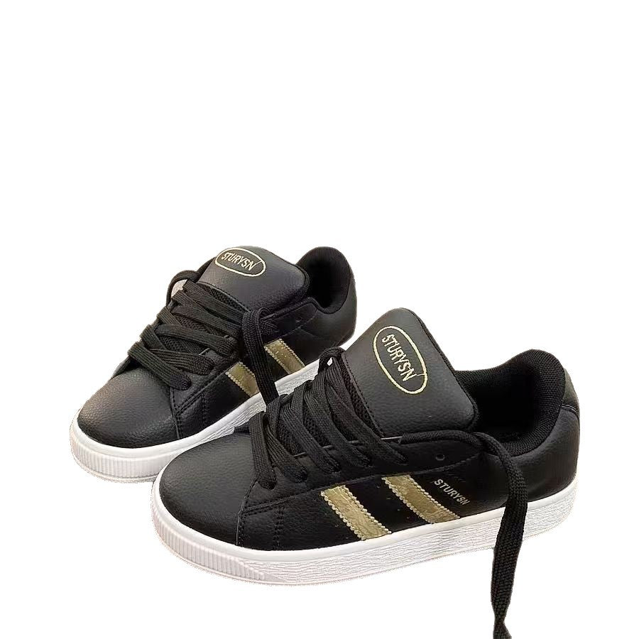 Damen modische Sneakers mit flacher Sohle und atmungsaktive Oberfläche