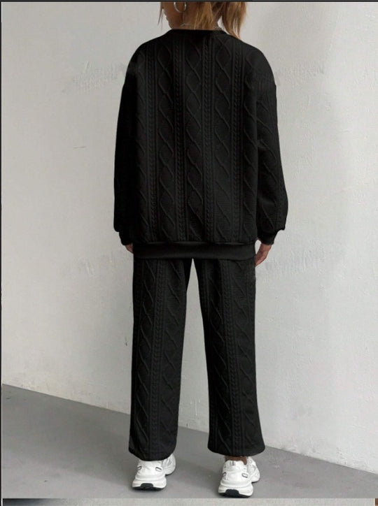 Damen gemütlicher Strickanzug R&B
