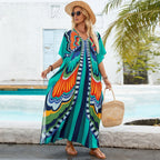 Damen Strandkleid im bunten Grafischen Design R&B