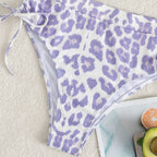 Damen Hochgeschnittener Bikini mit verspieltem Leopardenmuster