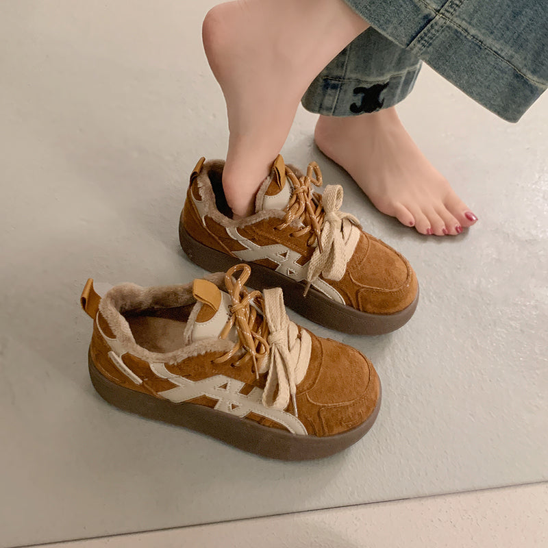 Damen Bequeme Sneaker mit flauschigem Innenfutter und modischem Obermaterial R&B