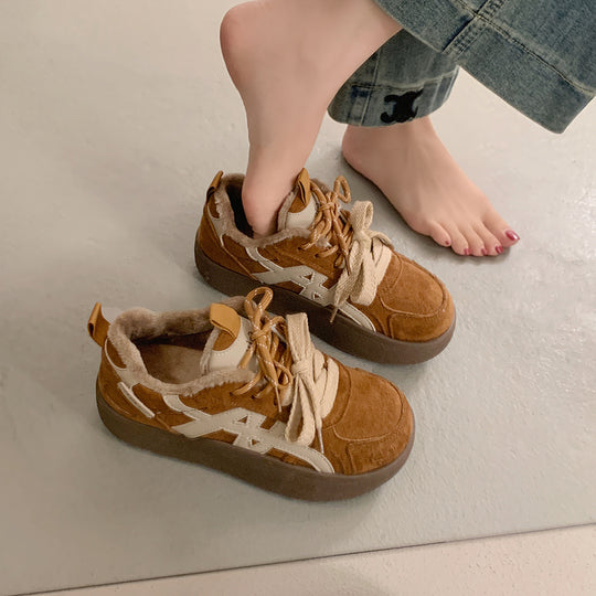 Damen Bequeme Sneaker mit flauschigem Innenfutter und modischem Obermaterial R&B