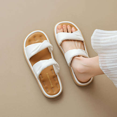 Damen Flip-Flops mit elegantem Schleifen-Design und gepolsterter Sohle R&B