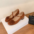 Damen Ballerina-Schuhe mit dekorativem Blumenakzent und elegantem Riemen