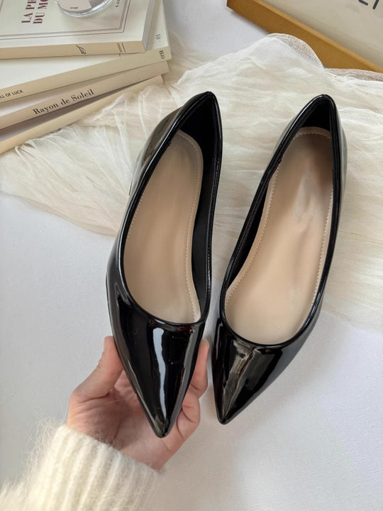 Damen spitze Ballerinas mit elegantem Glanzfinish R&B