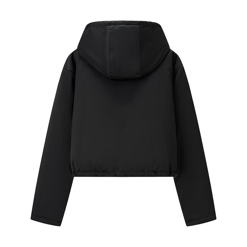 Damen modische Übergangsjacke mit Kapuze und elastischen Abschlüssen R&B