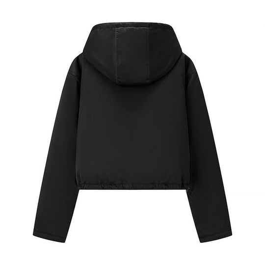 Damen modische Übergangsjacke mit Kapuze und elastischen Abschlüssen R&B