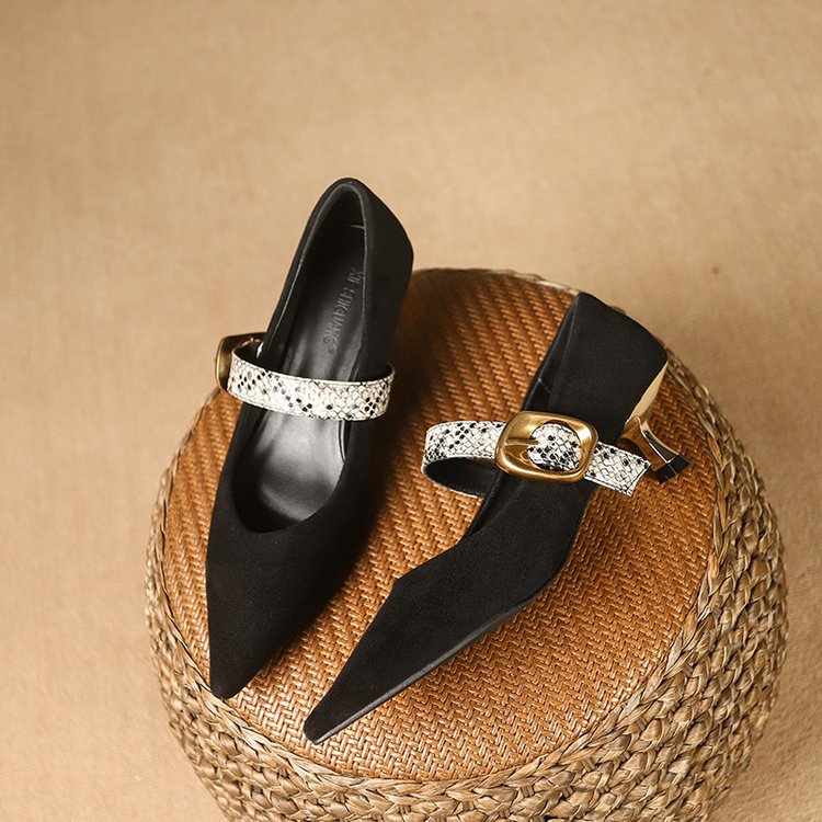 Damen elegante Slingback-Pumps mit Glitzer-Riemen R&B