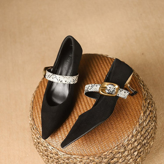 Damen elegante Slingback-Pumps mit Glitzer-Riemen R&B