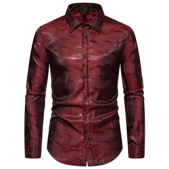 Herren Elegantes Hemd mit einzigartigem Strukturdesign R&B