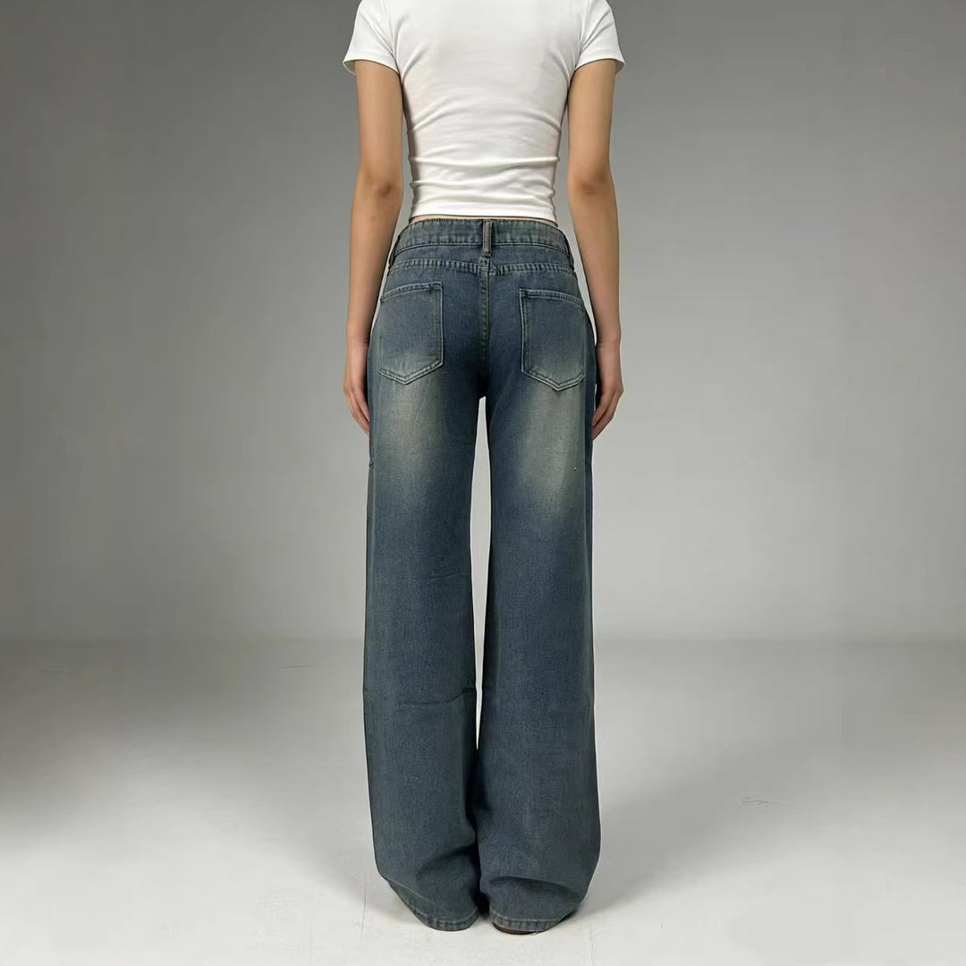 Damen Weit geschnittene Jeans mit entspannter Passform