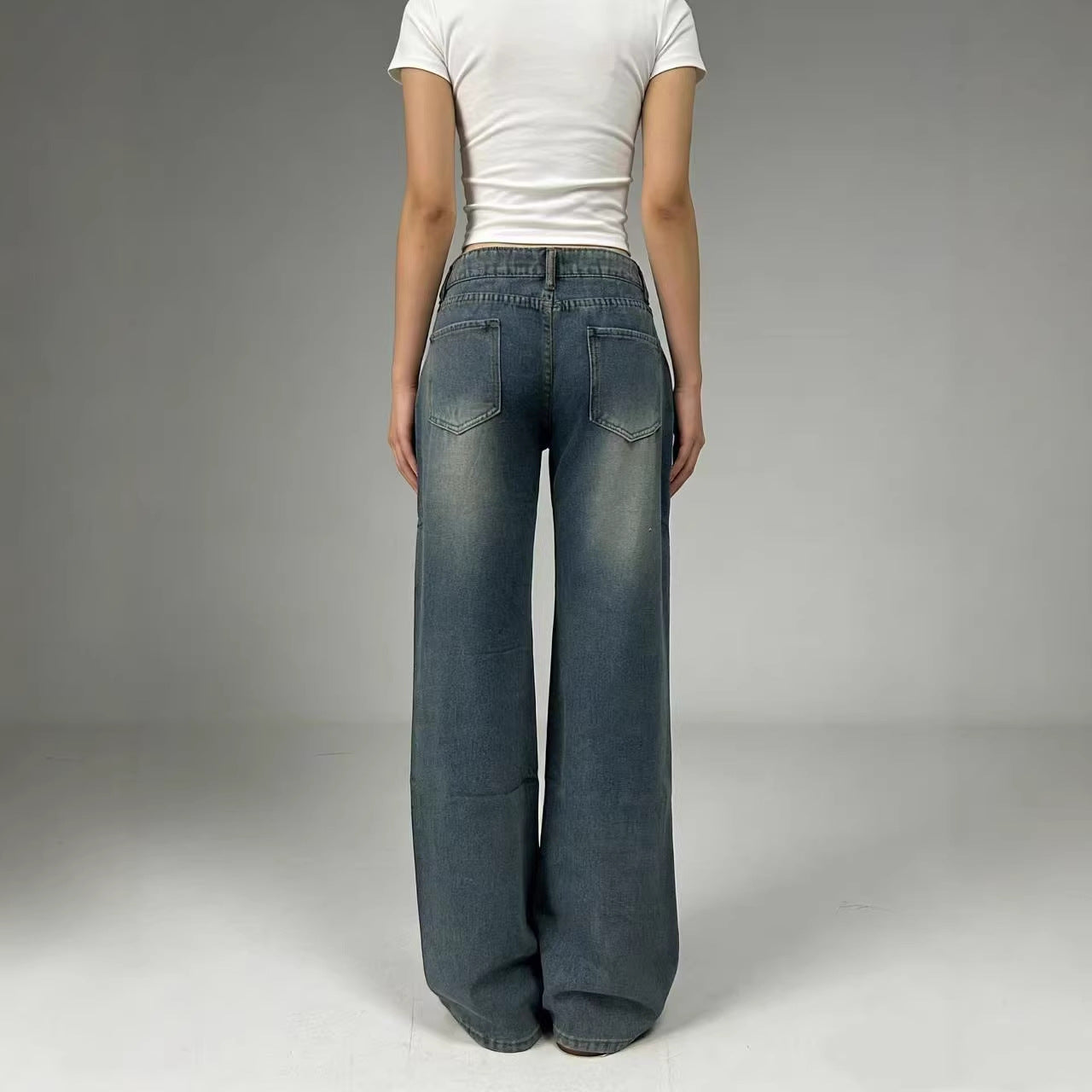 Damen Weit geschnittene Jeans mit entspannter Passform