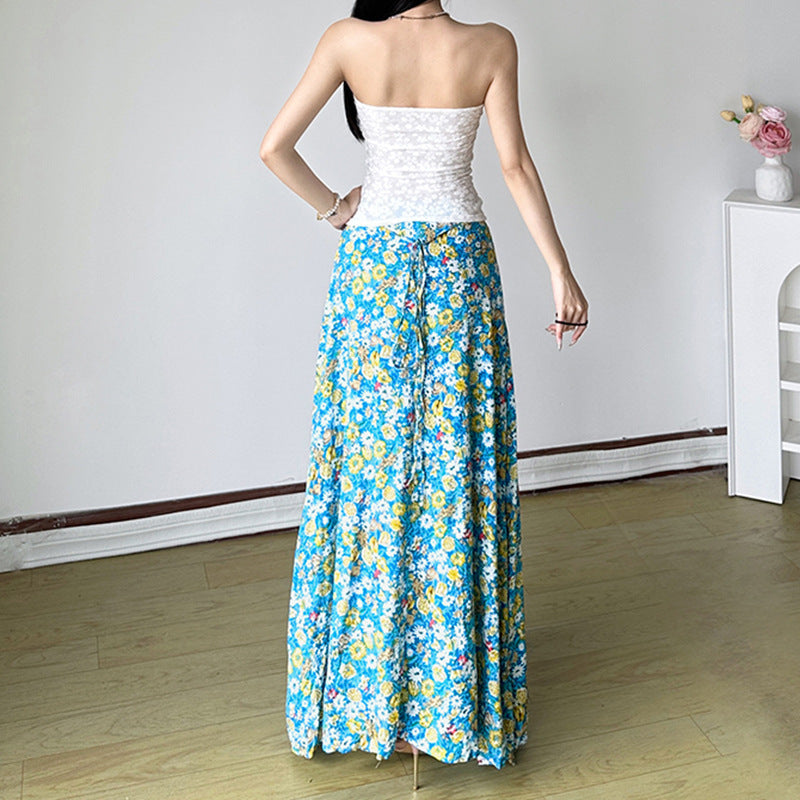Damen Bandeau-Oberteil mit floralem Muster und geflochtenem Detail R&B
