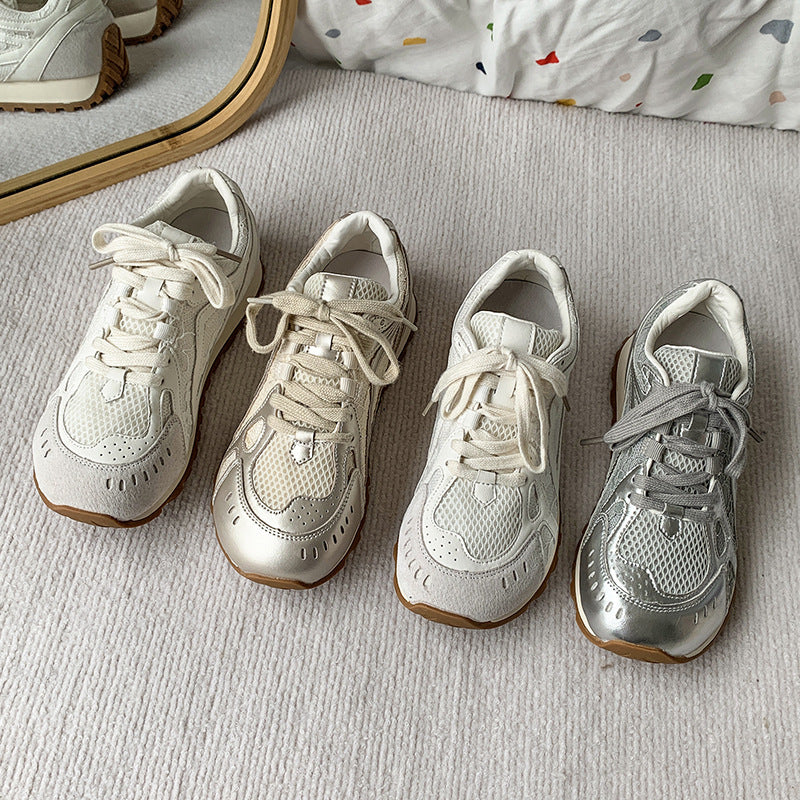 Damen Sportliche Fitness Sneakers mit atmungsaktiver Mesh-Oberfläche und rutschfester Sohle R&B