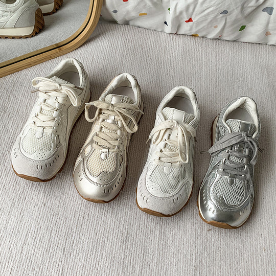 Damen Sportliche Fitness Sneakers mit atmungsaktiver Mesh-Oberfläche und rutschfester Sohle R&B