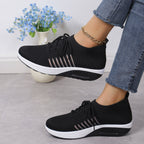 Damen Bequeme Sport-Sneaker mit atmungsaktivem Mesh-Obermaterial und dämpfender Sohle R&B