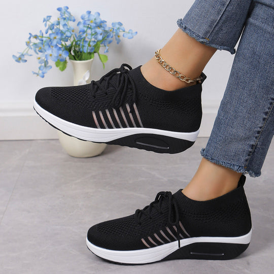 Damen Bequeme Sport-Sneaker mit atmungsaktivem Mesh-Obermaterial und dämpfender Sohle R&B