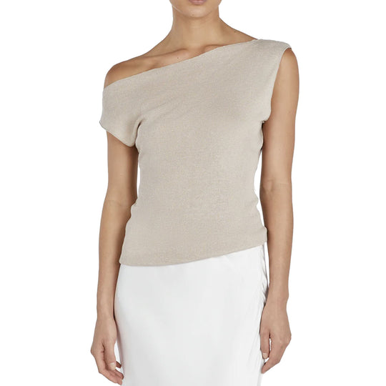Damen Asymmetrisches Strickoberteil mit schickem Drapé R&B