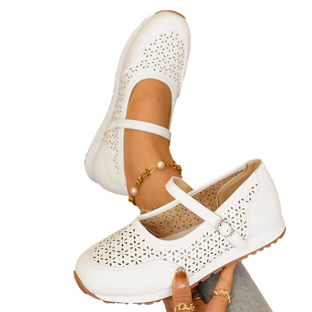 Damen sommerliche Clogs mit atmungsaktivem Muster R&B