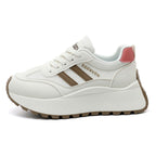 Damen Sportliche Plateau Sneakers mit strukturierter Laufsohle und modischen Akzenten R&B