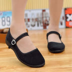 Damen Komfort-Slipper mit verstellbarem Riemen und rutschfester Sohle