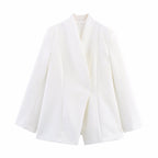 Damen elegante Blazerjacke mit asymmetrischem Schnitt R&B