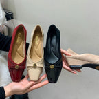 Damen Elegante und bequeme Pumps mit schickem Schleifenakzent und komfortablem Blockabsatz R&B