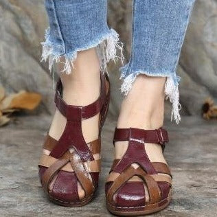 Damen Komfortable T-Sandalen mit vielfältigem Riemendesign R&B