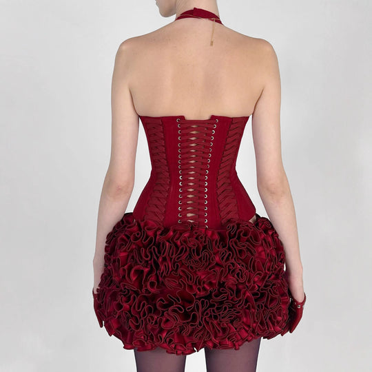 Damen Cropped Oberteil mit raffiniertem Schnürdesign R&B
