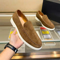 Damen Mokassin Sneakers aus feinem Wildleder mit elastischem Gummizug R&B