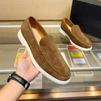 Damen Mokassin Sneakers aus feinem Wildleder mit elastischem Gummizug R&B