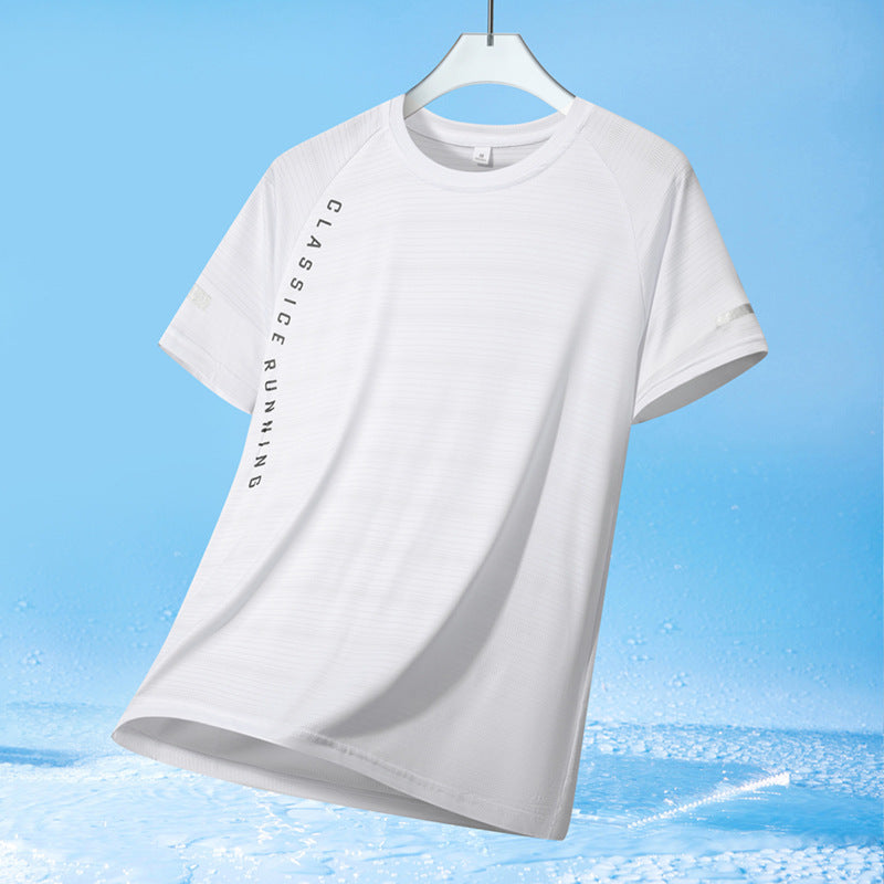 Herren nan atmungsaktives Funktionslaufshirt mit Raglanärmeln und reflektierenden Akzenten R&B