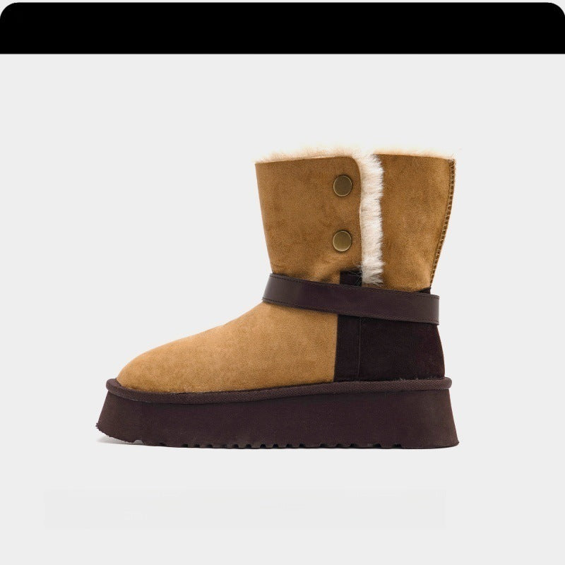 Damen kuschelige Winterstiefel mit warmem Futter und stylishen Details R&B