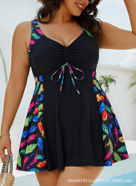 Damen Schwimmlatzanzug mit modischem Tierprint R&B