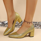 Damen Elegante und funkelnde Plattform-Sandaletten R&B
