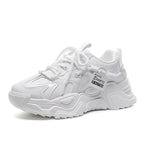 Damen modische Chunky Sneakers mit atmungsaktiver Mesh-Oberfläche und dämpfendem Sohlenprofil R&B