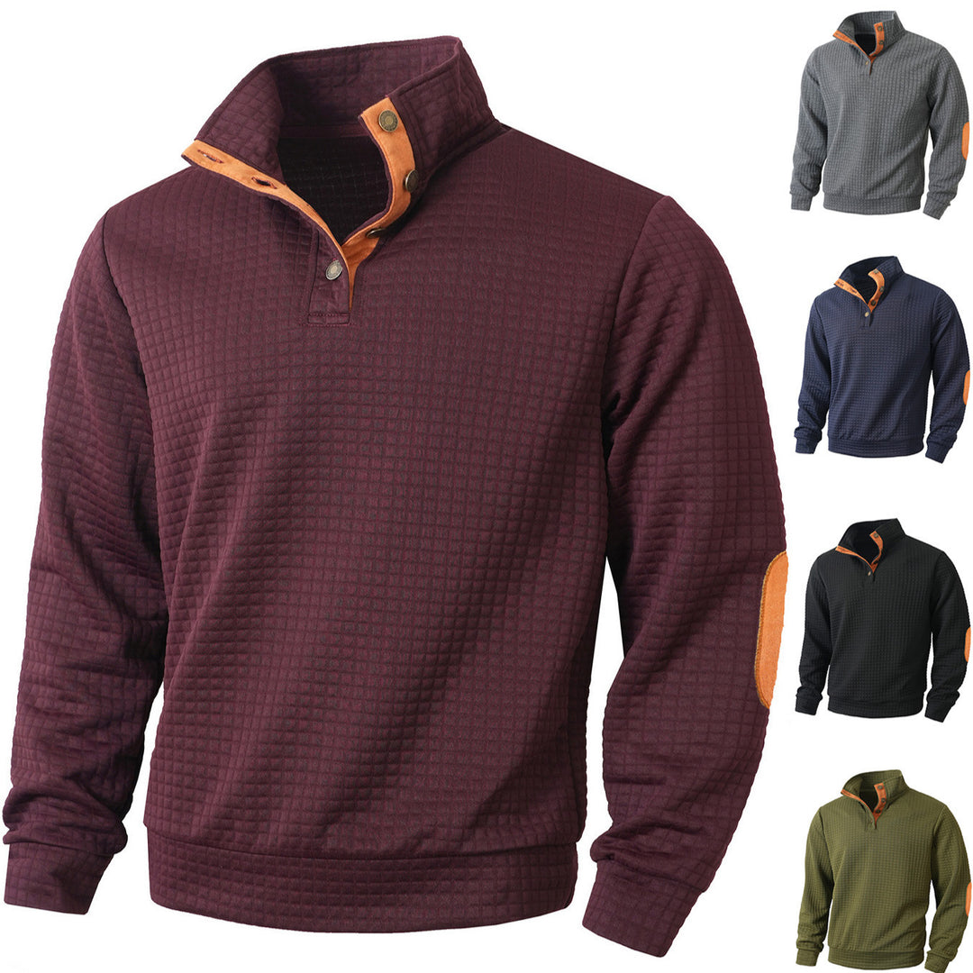 Herren stylischer Pullover mit modischem Stehkragen R&B