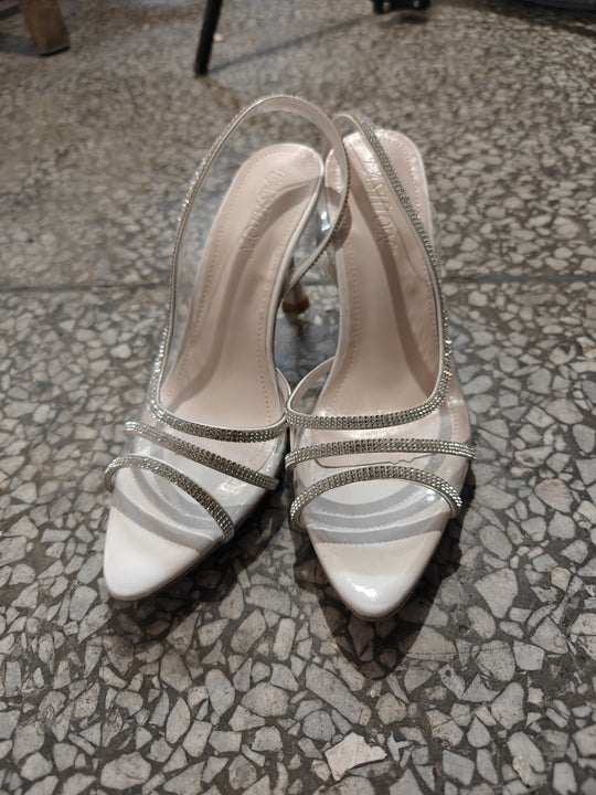 Damen Slingback-Pumps mit funkelnden Strassdetails und elegantem Design R&B