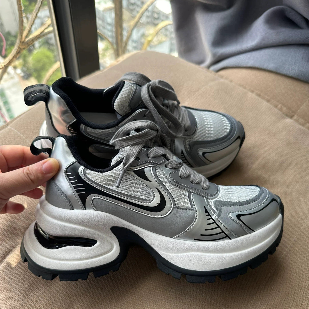 Damen Sportliche Chunky Sneakers mit atmungsaktiver Mesh-Oberfläche und ergonomischer Dämpfung R&B