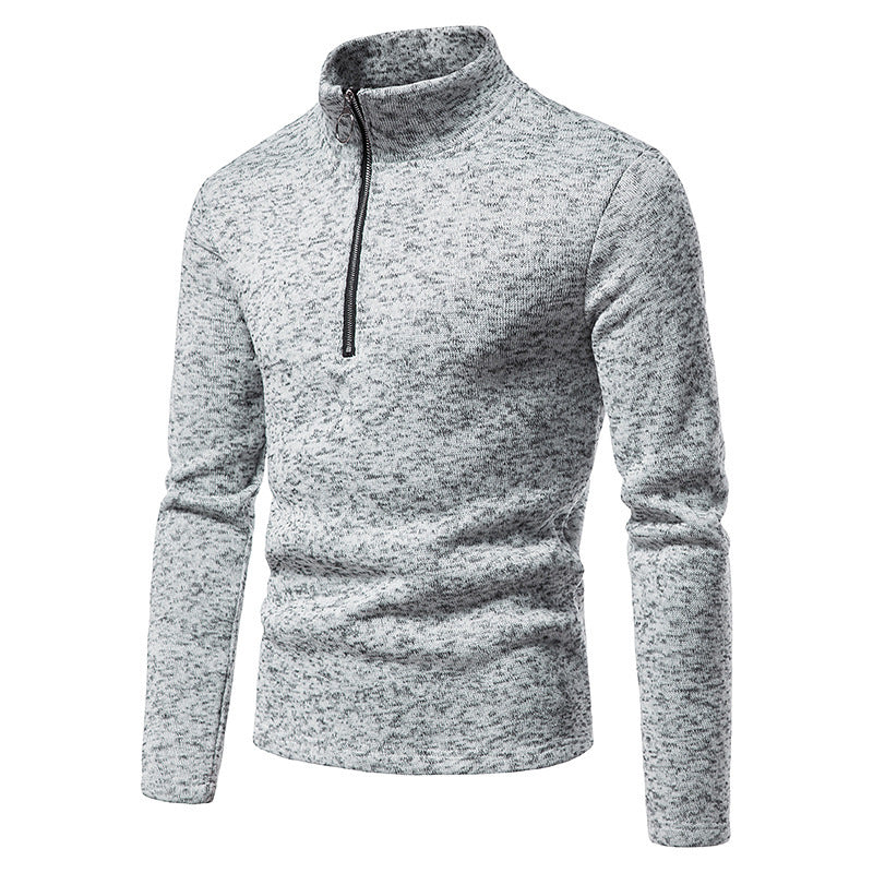 Herren Pullover mit Stehkragen und Reißverschluss