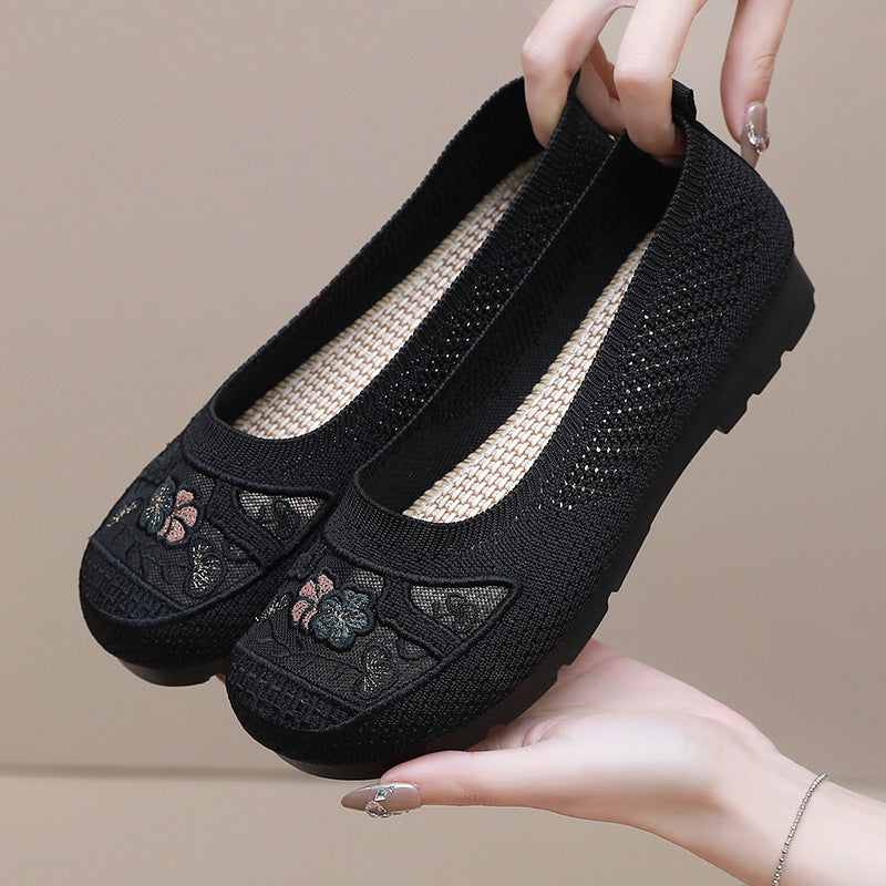 Damen Bequeme Ballerinas mit floralen Stickereien R&B
